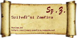 Szilvási Zamfira névjegykártya